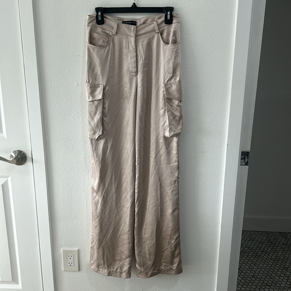 Generation Love Nate Satin Cargo Pants - Champagne - Picture 8 of 12